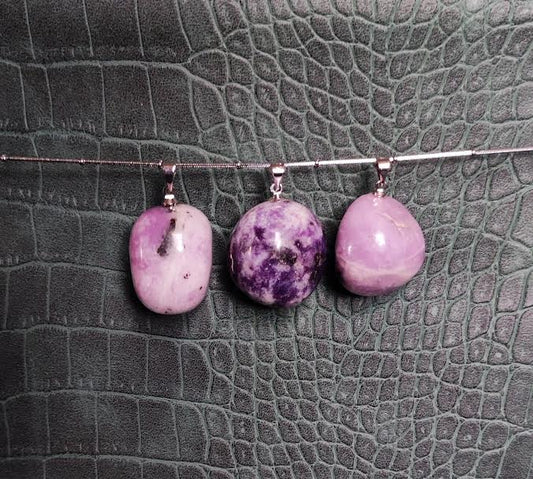 Pendentif Lépidolite roulée